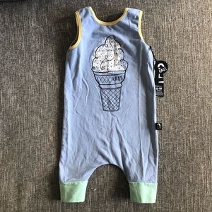 Rags to Raches NWT ice cream onesie (12-18M)